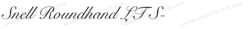 Snell Roundhand LT S字体转换